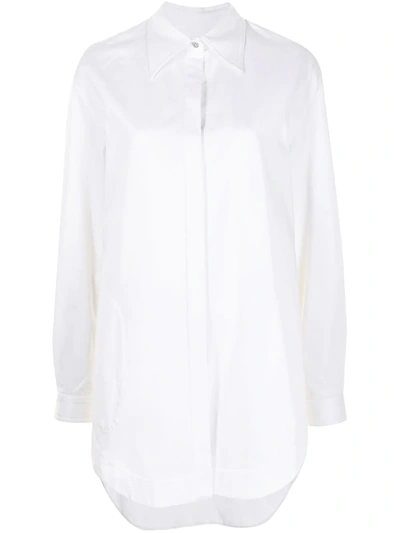 Dion Lee Signature Eyelet Cotton Shirt In Weiss