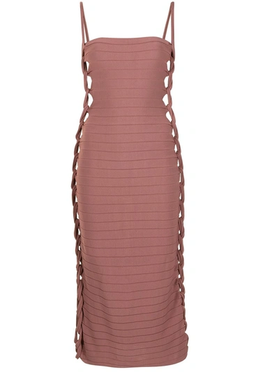 Dion Lee Braided Bandage Dress In Pink