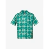 Stussy Hand Drawn Dot Shortsleeved Shirt In Green