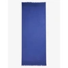 Ted Baker Womens Blue Esteli Woven Logo Scarf 1 Size