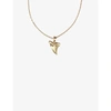 BY NOUCK BY NOUCK WOMENS GOLD SHARK TOOTH 16CT YELLOW GOLD-PLATED BRASS NECKLACE,R03780110