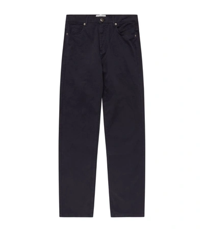 Purdey Cotton-blend Trousers In Navy
