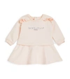 GIVENCHY KIDS RUFFLE-DETAIL LOGO SWEATSHIRT DRESS (6-36 MONTH),16535198