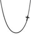 David Yurman Sideways Cross Station Necklace In Silver