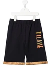 Alviero Martini 1st Class Map-print Trim Shorts In Blue