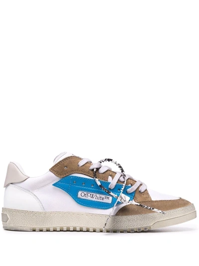 Off-white Men's Colorblock Mix-media Low-top Sneakers In White