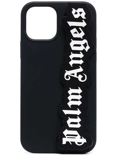 Palm Angels Black Logo-print Iphone 12 Pro Case