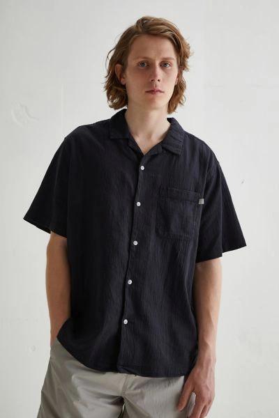 Standard Cloth Liam Crinkle Shirt In Black