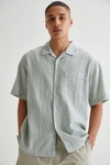 Standard Cloth Liam Crinkle Shirt In Slate