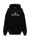 BALENCIAGA BALENCIAGA BB LOGO PIXEL EFFECT HOODIE