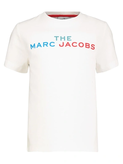 Marc Jacobs Kids' Logo-print Organic-cotton T-shirt In White