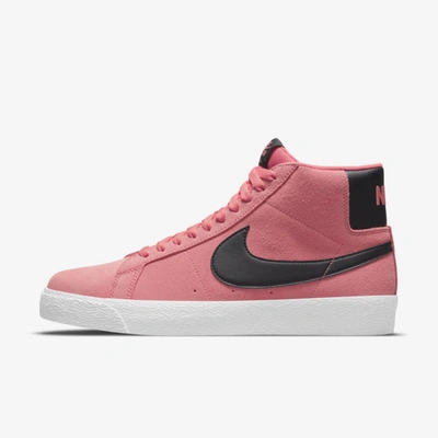 Nike Sb Zoom Blazer Mid Skate Shoes In Pink Salt,pink Salt,white,black