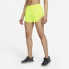 Nike Air Dri-fit Women's Brief-lined Running Shorts In Volt,purple Pulse