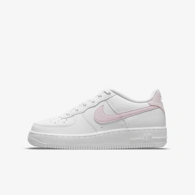 Nike Air Force 1 Big Kids' Shoes In White,pink Foam