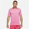 Nike Dri-fit Rise 365 Men's Short-sleeve Running Top In Hyper Pink,heather