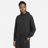 Nike Sportswear Collection Essentials Women's Easy Fleece Hoodie In Black Heather/white