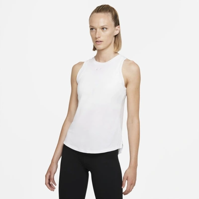 Nike Women's Dri-fit One Luxe Standard Fit Tank Top In White