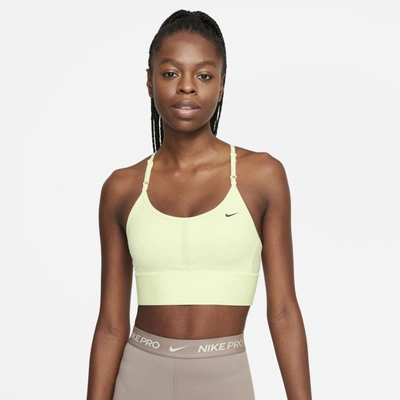 Nike Women's Indy Light-support Padded Longline Sports Bra In Green