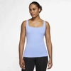 Nike Women's  Yoga Luxe Shelf-bra Tank Top In Blue
