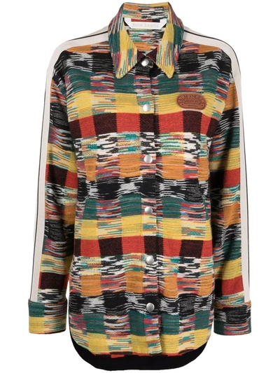 Palm Angels X Missoni Side-stripe Knitted Shirt In Multicolor