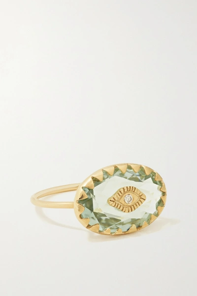 Pascale Monvoisin Souad 9-karat Gold, Labradorite And Diamond Ring