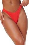 Good American Always Fits Bikini Bottoms In Bright Poppy002