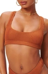 Shop Good American Always Fits Scoop Neck Bikini Top In Chai001