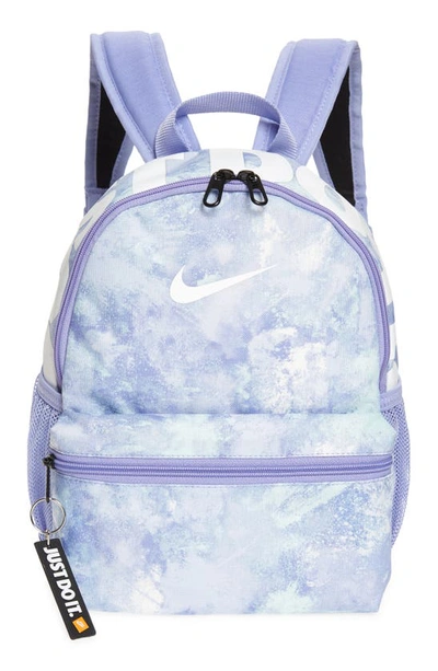 Nike Kids' Just Do It Tie Dye Mini Backpack In Light Thistle/thistle/white