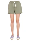 Philosophy Di Lorenzo Serafini Drawstring Cotton Shorts In Verde