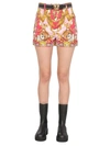 Moschino Ladies Fantasia Rosa Teddy Scarf High-waisted Shorts In Rosa