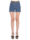 MOSCHINO SHORTS WITH EMBROIDERED TEDDY,03115522 1343