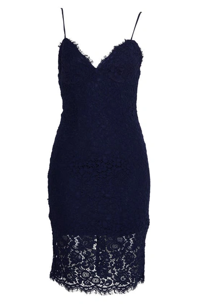 Bardot Sienna Lace Cocktail Dress In Navy | ModeSens