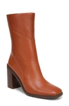 Franco Sarto Stevie Bootie In Dark Orange Leather