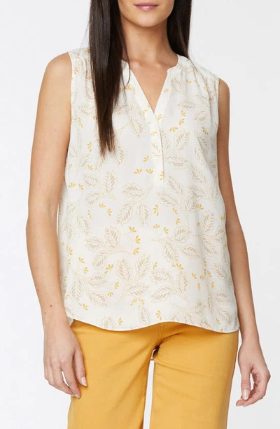 Curves 360 By Nydj Perfect Sleeveless Blouse In Golden Floret