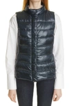 Herno Giulia Ultralight Quilted Down Gilet In Blue
