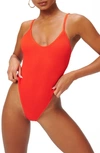Good American Always Fits One-piece Swimsuit In Bright Poppy002