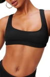 Good American Always Fits Scoop Neck Bikini Top In Black001