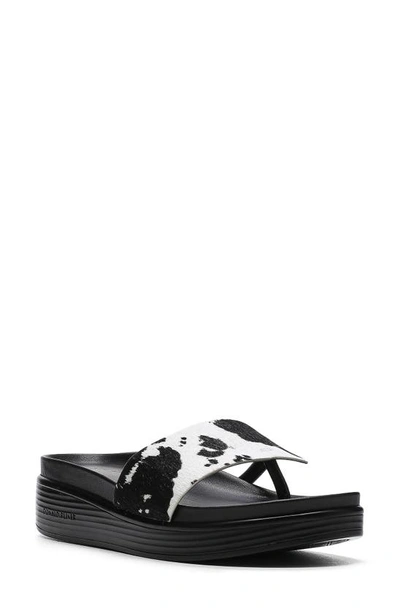 Donald Pliner Fifi Platform Flip Flop In Bone Black