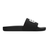 BALENCIAGA BLACK BB POOL SLIDES