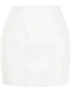 Dion Lee Off-white Contour Stitch Miniskirt In Weiss