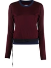 MAISON MARGIELA TWO-TONE KNITTED JUMPER