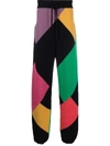 PALM ANGELS X MISSONI SPORT COLOUR BLOCK KNITTED TRACK PANTS