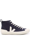 Veja Nova Canvas High-top Sneakers In Blue