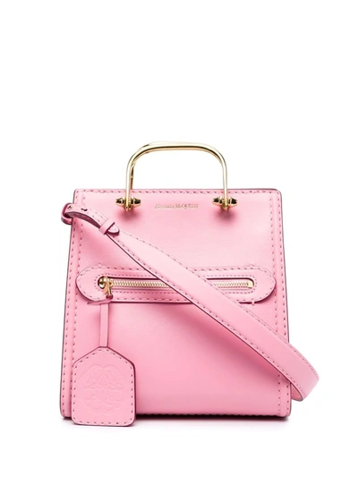 Alexander Mcqueen The Short Story Small Leather Shoulder Bag In Pink