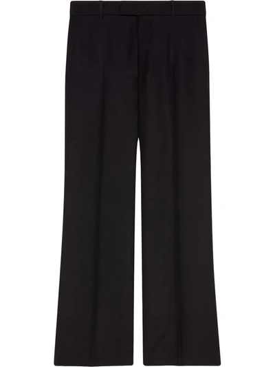 Gucci 2015 Re-edition Mohair Wool Trouser In Black