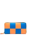 Comme Des Garçons Cdg Fluo Squares Wallet In Orange