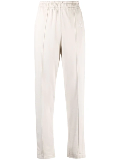 Isabel Marant Étoile Inaya Logo High Waist Straight Pants In Nude