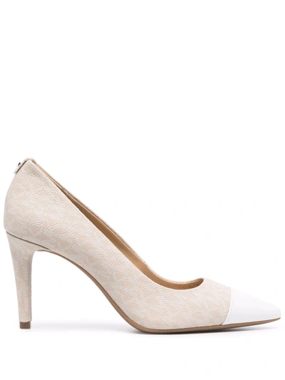 Michael Kors Dorothy Monogram Pumps In Nude