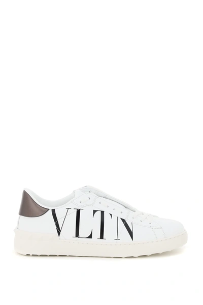Valentino Garavani Open Sneaker With Vltn Print In White