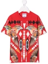 Marcelo Burlon County Of Milan Cross Falco Cotton T-shirt In 红色